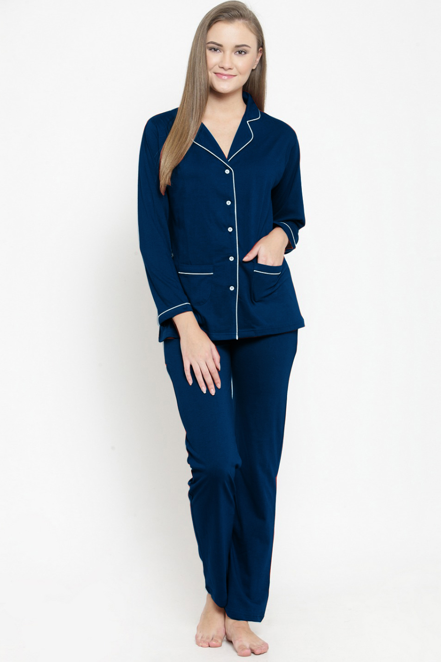 Navy Blue Night Suit Set – Kovet Invogue